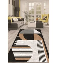 Dijital Kaymaz Taban Yıkanabilir Modern Renkli Salon Halısı Mutfak Halısı Yolluk ND-HT-914 (Çok Renkli)