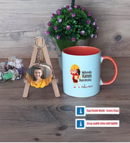 Mühendisler Günü Hediyesi Kupa Bardak Beyaz ve Fotoğraflı Ahşap Anahtarlık Hediye (Model 13)