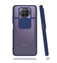 Ceponya Xiaomi Redmi 9C Kılıf Kamera Korumalı Mat Yüzey Silikon (Lacivert)