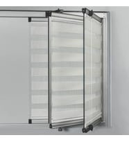 Cam Balkon Sürgülü Cam Perdesi - Brillant Yapıştırmalı Zebra Perde Venti (6 Renk Seçeneği) (Beyaz-Krem)