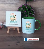 Cerraha Hediye Dekoratif Taş, Kupa Bardak Kırmızı Hediye (Model 13)