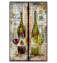 Cakapuzzle Paris Görseli Kırmızı Beyaz Şarap Puzzle Yapboz MDF (Ahşap) (500 Parça)