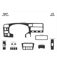 Meriç Toyota Rav 4 Ön Torpido Kaplama Maun 13 Parça 1994-2000 (Karbon)