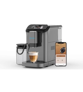 Yasomi Brewsta WS-D5 Çelik Kahve Öğütücülü, Süt Köpürtücülü, Dokunmatik Ekranlı Full Otomatik Espresso Makinesi (Gri)