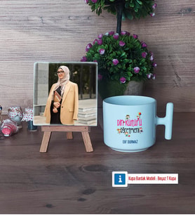 Din Kültürü Öğretmeni Fotoğraflı Dekoratif Taş, Kupa Bardak Beyaz Hediye (Model 12)