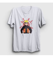Presmono Unisex Sarı Fuinjutsu Anime Naruto T-Shirt 131900tt (Beyaz)