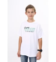 Toontoy Erkek Çocuk Baskılı Tişört (Beyaz)