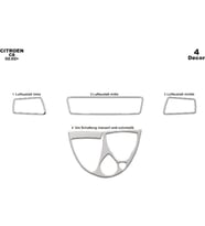 Meriç® Citroen C8 Ön Torpido Kaplama Maun 4 Parça 2002-2009 (Alüminyum)