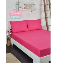 Aslans Ranforce Çift Kişilik Kumaş Çarşaf Seti (Pembe)