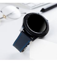 vagave Samsung Watch 4 Watch 5 Watch 5 Pro Active 2 Uyumlu Deri Kordon- 20mm (Lacivert)