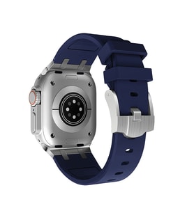 Apple Watch 7 45mm Zore KRD-89 Silikon Kordon (Lacivert)
