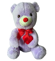 80 cm Kalp Tutan, Oturan Sevimli Peluş Ayı - Sevgiliye Özel HEDİYE (Lila)