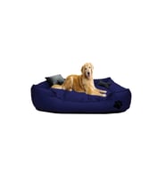 Ultrasoft Büyük Irk Köpek Yatağı Yıkanabilir Yüksek Kaliteli Kumaş Pati Işlemeli 80x100(Lacivert)