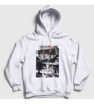 Presmono Unisex Beyaz Eyes Anime Hunter X Hunter Kapüşonlu Sweatshirt 238100tt (Beyaz)