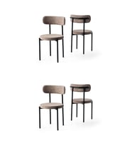 Alfa Metal Mutfak Sandalyesi 4 Lü Set  (KAHVE)
