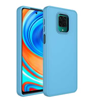 Xiaomi Redmi Note 9 Pro Kılıf Luna Dışı Soft Yumuşak İçi Kadife (Buz Mavisi)