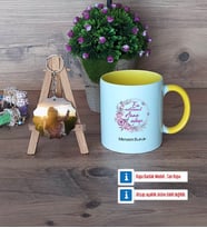 Hamile Anne Adayı Kupa Bardak Beyaz ve Fotoğraflı Ahşap Anahtarlık Hediye (Model 7)
