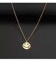 Kişiye Özel 925 Ayar Gümüş Emoji Kolye (Gold)