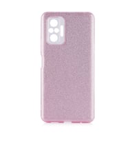 Xiaomi Redmi Note 10 Pro Kılıf Shining Simli Tasarım Silikon (Mor)