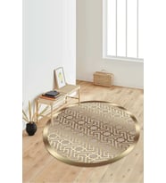Dijital Baskılı Kaymaz Taban Yıkanabilir Yuvarlak Salon Halısı Koridor Halısı Paspas NDY-SD-493 (Çok Renkli)