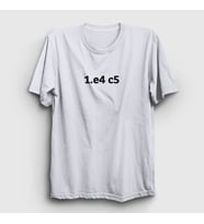 Presmono Unisex Sarı Sicilian Opening Chess Satranç T-Shirt 339311tt (Beyaz)