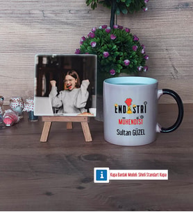 Endüstri Mühendisi Fotoğraflı Dekoratif Taş, Kupa Bardak Beyaz Hediye (Model 9)