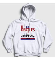 Presmono Unisex Gri Walk V2 The Beatles Kapüşonlu Sweatshirt 294390tt (Beyaz)