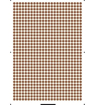 1 cm Çapında Renkli Stıcker Etiketler - 816 adetlik tabakalar halinde etiket (Kahverengi)