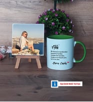 Ablaya Hediye Fotoğraflı Dekoratif Taş, Kupa Bardak Beyaz Hediye (Model 14)