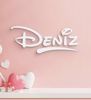 BK Gift Kişiye Özel İsimli Ahşap Duvar Yazısı-3 (Gri)