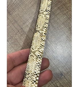 EN 2 CM VİLNEKS DERİ YILAN DERİ DESENLİ ŞERİT DİKİŞ ÇANTA GİYİM ŞERİT 1 METRE (Kahverengi)