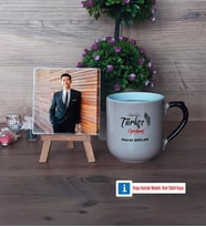 Türkçe Öğretmeni Fotoğraflı Dekoratif Taş, Kupa Bardak Beyaz Hediye Öğretmenler Günü Hediyesi (Model 10)