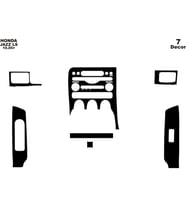 Meriç® Honda Jazz Ön Torpido Kaplama Maun 7 Parça 2005-› (Piano Black)