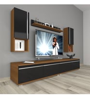 Decoraktiv Eko 5220TA Mdf Tv Ünitesi Tv Sehpası (Siyah - Ceviz)
