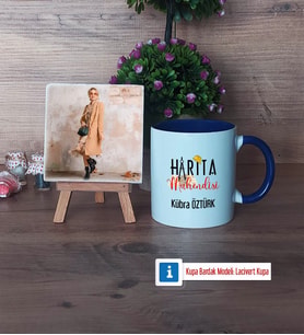 Harita Mühendisi Fotoğraflı Dekoratif Taş, Kupa Bardak Beyaz Hediye (Model 3)
