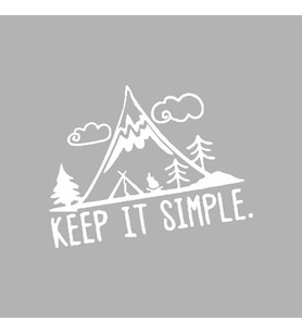 Keep It Simple Kamp Araba Stickeri siyah 17x13 CM (Beyaz)