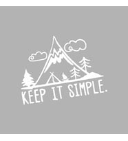 Keep It Simple Kamp Araba Stickeri siyah 17x13 CM (Beyaz)