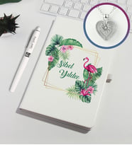 Kişiye Özel Defter Kalem Set 93129 (Leopar)