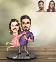 Kişiye Özel  Sevgili Karikatürlü Ahşap Biblo Modelleri (Model 2)