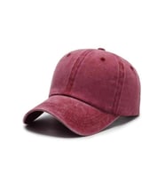 Unisex Yıkamalı Eskitme Kep Şapka (Bordo)