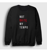 Presmono Unisex Beyaz Not Quite My Tempo Baterist Drummer Whiplash Sweatshirt 443871tt (Siyah)