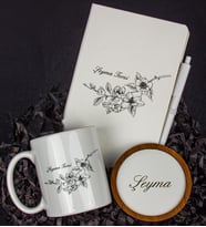 Kişiye Özel Defter Kalem Kupa Ve Bardak Altlığı Hediye Seti 103779 (Model 3)