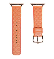Dux Ducis Apple Watch 42/44/45MM için Enland Serisi Premium Deri Kayış Kordon (Turuncu)