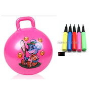 Çocuk Plates Zıp Zıp Kanguru Zıplama Topu POMPA HEDİYELİ (Pembe)