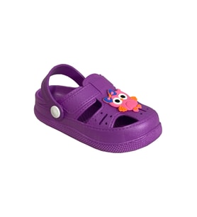 Daye BK1001Kaydırmaz Baykuş Desenli Çocuk Sandalet Terlik (Lila)