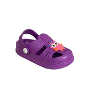 Daye BK1001Kaydırmaz Baykuş Desenli Çocuk Sandalet Terlik (Lila)