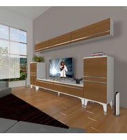 Decoraktiv Eko 9 Mdf Std Silver Tv Ünitesi Tv Sehpası (Beyaz - Ceviz)