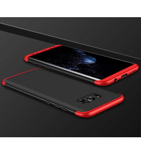 Galaxy S8 Plus Kılıf Zore Ays Full Koruma Kılıf (Siyah-Kırmızı)