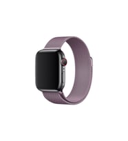 BİPOWER Apple Watch 42-44mm KRD1 Metal Hasır Kordon (Lila)
