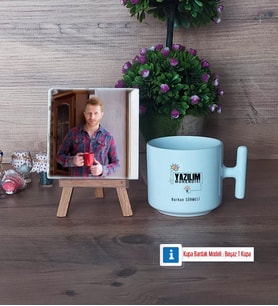 Yazılım Mühendisi Fotoğraflı Dekoratif Taş, Kupa Bardak Beyaz Hediye (Model 12)